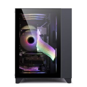 Gabinete gamer GAME FACTOR CSG570 matx fishtank - doble cristal, usb 3.0, s/fte, negro