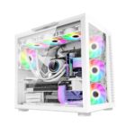 Gabinete gamer GAME FACTOR CSG700 atx fishtank eatx - doble cristal, usb 3.0, s/fte, blanco