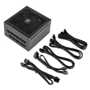 Yeyian fuente de poder pegasus - atx 3.0, 1000w, 80+ platino, pci-e gen5, proteccion ocp/ovp/uv/scp/otp/olp, ventilador dinamico 140mm, YFP-1K031-01