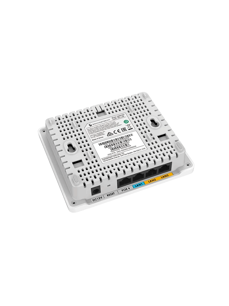 GRANDSTREAM GWN7604 - Punto de Acceso Wi-Fi 6 802.11ax compacto/ Hasta 3 Gbps/ 4 puertos Gigabit: uplink PoE/PoE+ y 2 con salida PoE para alimentar otros equipos/ 256 usuarios concurrentes/ Ideal hotelería y oficinas/ Gestión gratuita GWN.Cloud - Image 2