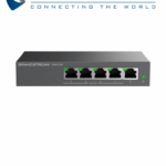 GRANDSTREAM GWN7700P - Switch PoE no administrable/ 5 puertos Gigabit (4 PoE 802.3af/at)/ Presupuesto PoE 60W, hasta 30W por puerto/ Capacidad 10 Gbps/ Plug & Play sin configuración/ Sin ventilador/ Ideal telefonía IP, videovigilancia y APs