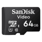 Memoria microSD SanDisk 64GB / Alta Resistencia / Videovigilancia / Clase 10