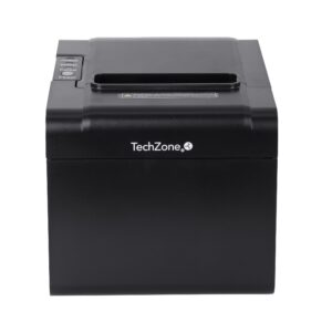 Impresora termica TECHZONE TZBE102 de 80mm - vel de 250mm/s, 203 DPI´s, USB-SERIAL-RJ45-RJ11, cortador automatico, 1 año de garantía