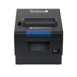 Impresora termica TECHZONE TZBE202 de 80mm - vel de 300mm/s, 203 DPI´s, USB-SERIAL-RJ45-RJ11, cortador automatico, 1 año de garantía
