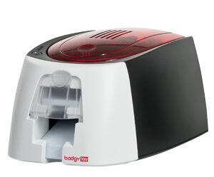Kit BADGY EVOLIS - PVC, Negro, Rojo, Color blanco, Pintar por sublimación/Transferencia térmica, Kit de Credencializacion