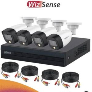 Dahua Technology DAHUA FULLCOLORKIT- Kit de 4 canales Full Color de 2 MP. Incluye 4 cámaras HFW1209CN-LED - 1 XVR 4 CH, H.265 + 1 IP (o hasta 5 canales IP). SMD+