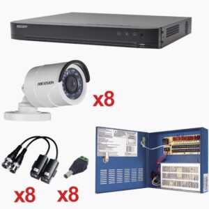 Kit 1 DVR 8 Canales + 8 Cámaras Bala EPCOM KH1080P8BW - 8, 1920 x 1080 Pixeles, 2 MP