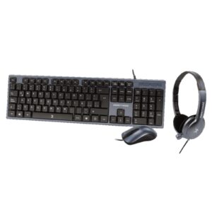 PC-201700 Kit de Teclado - Mouse y Diadema con Micrófono Integrado Alámbrico | PERFECT CHOICE
