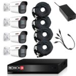 PROVISION-ISR PAK4LIGHTCC2MP-28 KIT de Videovigilancia de 4 cámaras de 2 MP Policarbonato - 4 cables siamés de 20 metros, fuente de 12V/3A, pulpo de 4 salidas, No incluye HDD