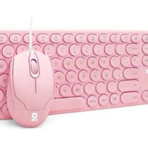 Kit Teclado y Mouse - Multimedia Combo, Español, Rosa 6001196 BROBOTIX