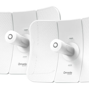 TP-LINK Kit Inalámbrico OMADA Int/ Ext. (Beam Bridge 5 UR KIT) 1 puerto Gigabit Ethernet de 10 M/100 M/1000 Mbps (RJ45); entrada PoE