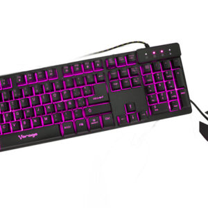 Kit de teclado y Mouse Gamer Iluminados VORAGO START THE GAME KM-500 USB Alámbricos