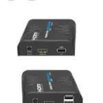 SAXXON LKV373KVM-5.0- Kit Extensor HDMI/KVM para Hasta 120 metros/ Resolución 1080p@60Hz/ Soporta Cableado con CAT 5e y 6/ 30 HZ/ 2 Puertos USB para Conectar Teclado y/o Mouse/ 5 VCD/ Plug and Play/ Punto a Punto o Punto Multipunto con Switch/