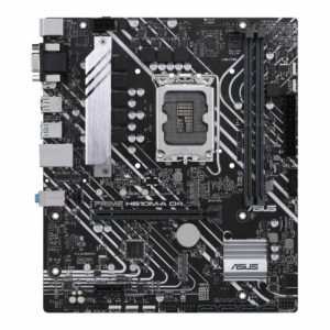 Tarjeta Madre ASUS PRIME H610M-A D4-CSM - microATX, Socket Intel® LGA 1700, Intel®14a, 13a y 12a gen, DDR4, PCIe 4.0, puertos M.2 duales, DisplayPort, HDMI®,