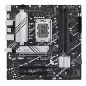Tarjeta Madre ASUS PRIME B760M-A D4 - Matx, Intel, LGA 1700, Intel® de 13a y de 12a ge, PCIe 4.0 M.2, DisplayPort, Dual HDMI®, SATA 6 Gbps, USB 3.2 de 1.ª Gen