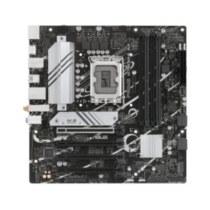Tarjeta Madre ASUS PRIME B760M-A AX - Matx, Intel, LGA 1700, Intel® de 13a y de 12a gen, PCIe 4.0, DDR4, Wi-Fi 6, DisplayPort, HDMI dualTM, SATA 6 Gbps, Aura