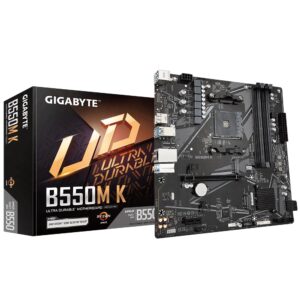 MB GIGABYTE B550M K Tarjeta Madre GIGABYTE Micro ATX B550M K - S-AM4, AMD B550, HDMI, 128GB DDR4 para AMD