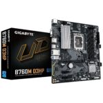 MB GIGABYTE B760M D3HP Tarjeta Madre GIGABYTE B760M D3HP - Micro-ATX, LGA 1700, Intel B760, DDR5, HDMI/DP para Intel