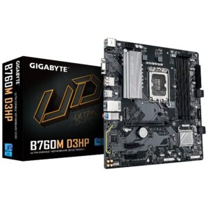 MB GIGABYTE B760M D3HP Tarjeta Madre GIGABYTE B760M D3HP - Micro-ATX, LGA 1700, Intel B760, DDR5, HDMI/DP para Intel