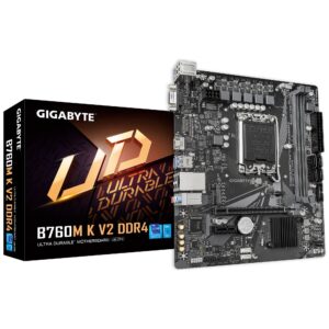 TARJETA MADRE GIGABYTE Micro ATX B760M K V2 DDR4 - 64 GB DDR4 S-1700, Para intel