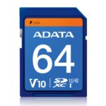 PREMIER V10 Memoria SD (SDXC) 64GB ADATA CLASE 10 (V10) - Velocidad hasta 100MB/25MB por seg. ASDX64GUICL10-R