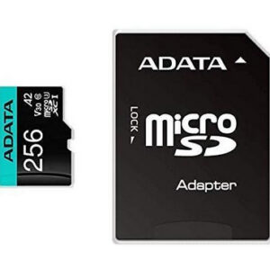 Micro Secure Digital ADATA AUSDX256GUI3V30SA2-RA1 - 256 MB, Negro, Clase 10