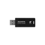 ADATA Memoria USB de 256GB UR320 3.2 Gen 1 (retro compatible 3.0 y 2.0) - diseño material reciclado sin tapa. Color negro. UC320-256G-RBK/BK