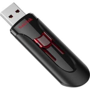 SDCZ600-064G-G35 Memoria USB SANDISK Cruzer Glide - 64GB, USB 3.0, Negro/Rojo