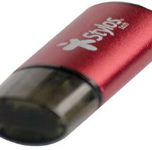 Memoria USB Rojo C/Tapa 16GB Stylos. STMUS72W