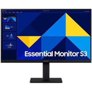 Monitor SAMSUNG 22 pulgadas - essential s3, s30gd, ips, fhd, plano, 100hz, 5ms, LS22D300GALXZX