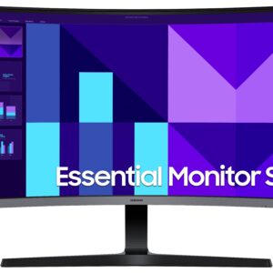 SAMSUNG Monitor Curvo 27 pulgadas Essential S3 - S39GD, FHD, 100Hz, 4ms, LS27D390GALXZX