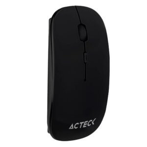 Mouse ACTECK Inalámbrico 2.4 GHZ 1600 DPI 3 LVLS WINDOWS-LINUX-MAC OS SLIM Negro OPTIMIZE MI240