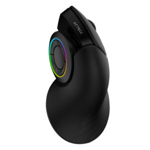 Mouse Inalámbrico Vertical ACTECK OPTIMIZE MI690 - Negro, 6 botones + scroll, Inalámbrico, 1000/1600/2400