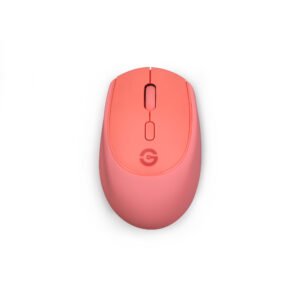 GETTTECH mouse inalambrico colorful - rojo, ergonomico, gel de silicona, 2 botones 1 scroll, resolucion hasta 1600ppp, mod. GAC-24405R