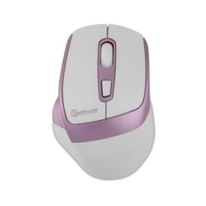 GGM-STDBW-01-PK GETTTECH mouse inalambrico para ofi 6d - sensor 725f, iluminacion rgb custom 7200 dpi, 5 boton 1 scroll, conectividad dual, blanco rosa ggm-stdbw-01