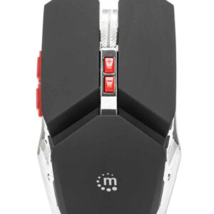 Mouse Óptico Gaming MANHATTAN 179348 - Juego, Óptico, 3200 DPI, Negro