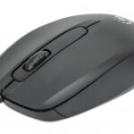 MANHATTAN 190190 Mouse USB óptico con cable - tres botones con rueda de desplazamiento, 1000 ppp, ambidiestro, cable de 1 m, negro, 3 años de Garantia.