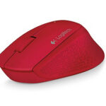 Mouse LOGITECH M280 - Rojo, 3 botones, USB, Óptico, 1000 DPI