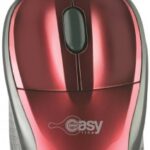 EL-993315 Mouse Easy Line Easy Line - Rojo, 3 botones, Óptico, 1000 DPI