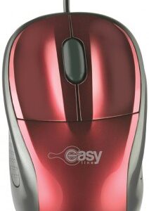 EL-993315 Mouse Easy Line Easy Line - Rojo, 3 botones, Óptico, 1000 DPI