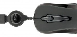 PERFECT CHOICE Mini Mouse Óptico Retráctil (Negro) EASY LINE