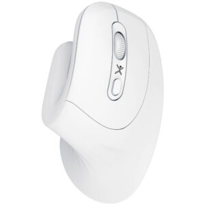 PC-045205 Mouse Inalámbrico Diseño Vertical Click Silencioso Snouse Color Blanco | PERFECT CHOICE