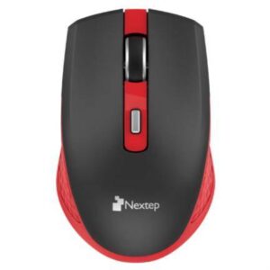 Mouse Nextep Inalámbrico NE-413NR Recargable Switch Encendido 1600 dpi Color Negro-Rojo