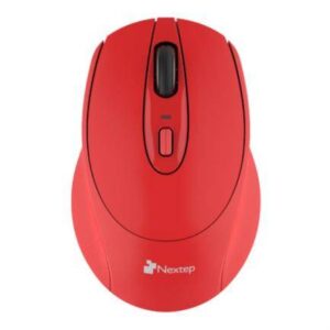 Mouse Nextep Inalámbrico NE-411E Ergonómico USB Color Rojo 1600 dp