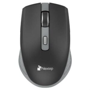 Mouse Nextep NE-413NG Inalámbrico Recargable Switch Encendido 1600 dpi Color Negro Gris Batería de 400 mAh Distancia Max. De operación 10 mts S