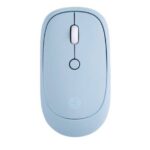 Slim Blue Mouse Inálambrico TECHZONE terminado rubber silencioso color azul
