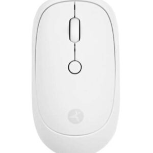 Slim White Mouse Inálambrico TECHZONE terminado rubber silencioso color blanco