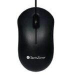 TZMOU01 Mouse alámbrico Initially TECHZONE - 1000 DPI's, 3 botones, longitud de cable de 1.2 m. Conexión USB, 1 año de garantía.