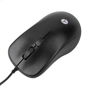 Mouse Alámbrico TZACMOA01 TECHZONE 1200DPI - color negro, 1.35m de longitud de cable, 3 botones, sensor infrarrojo