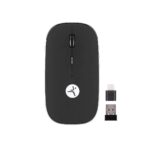 Mouse SLIVEBLACK recargable negro con nano receptor tipoC y USB A - mousepad incluido, TECHZONE, TZACMOI30, DPI: 1000, 1200, 1600